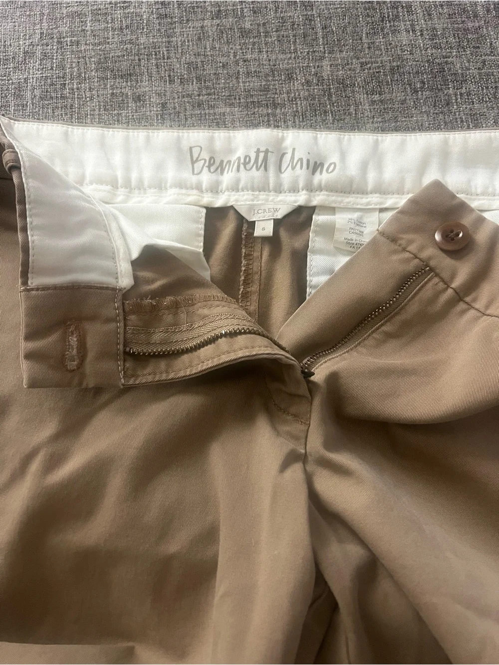 J.Crew Bennett Chino Khaki Stretch Straight Leg Pants Women's Size 8
